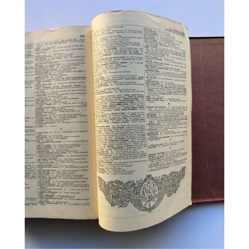 1926 Vintage‎ Antique XLTabbed & Illustrated Funk Wagnalls Dictionary Book